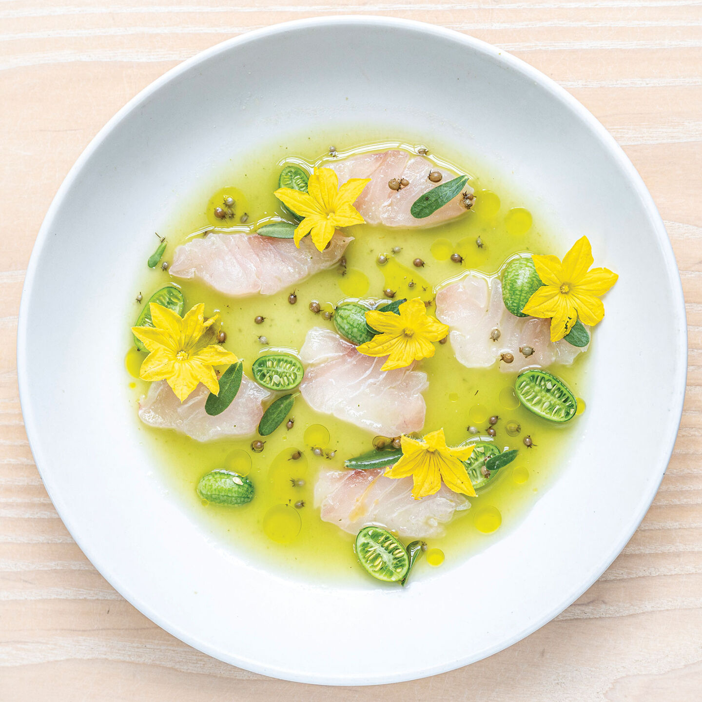 Red snapper crudo at Hathorne